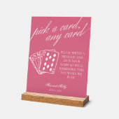 ピモダンンク結婚のトランプ台座標識 アクリルサイン (傾斜)