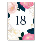 ピモダンンク・ペニーズ・ゴールド・フォイル・ネービー・ブルー結婚ズII テーブルナンバー (裏面)