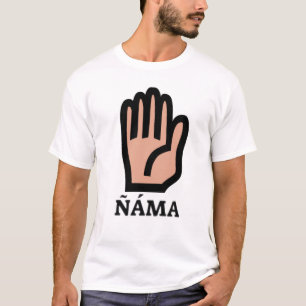 ピャオの文字:ニャマと手 Tシャツ