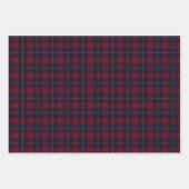 ピュアなプレイドバッファローが赤い黒をチェック伝統的 ラッピングペーパーシート (正面3)