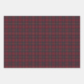 ピュアなプレイドバッファローが赤い黒をチェック伝統的 ラッピングペーパーシート (正面2)