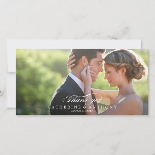 ピュアエレガンス結婚サンキューホワイト サンキューカード (正面)