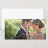 ピュアエレガンス結婚サンキューホワイト サンキューカード (正面/裏面)