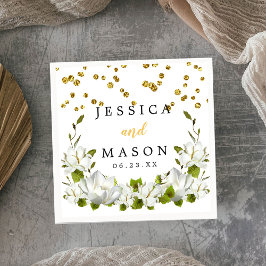 ピュアエレガントボ結婚タニカルカクテルナプキン スタンダードカクテルナプキン