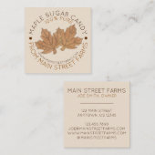 ピュアオーガニックメープルシュガーキャンディバーモントメイン スクエア名刺 (正面/裏面)