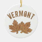 ピュアオーガニックメープルシュガーキャンディバーモントVTグルメ セラミックオーナメント (正面)
