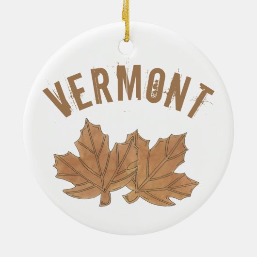 ピュアオーガニックメープルシュガーキャンディバーモントVTグルメ セラミックオーナメント (裏面)