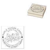 ピュアオーガニックメープルシュガーシロップ飴葉葉 ラバースタンプ (押印)