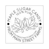 ピュアオーガニックメープルシュガーシロップ飴葉葉 ラバースタンプ (インプリント)