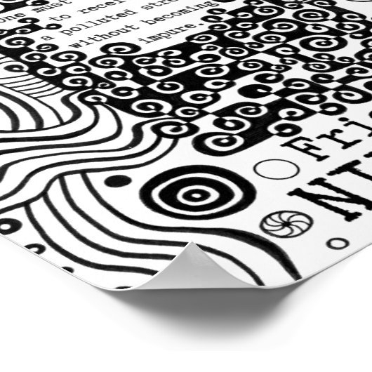 ピュアシーインクイラストレーション引用文バイニーチェ ポスター (角)