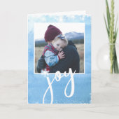 ピュアジョイホリデーフォトウォーターカラースノーフレーク シーズンカード (正面)