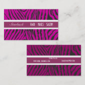 ピュアパープルゼブラス化粧アーティスト 名刺 (正面/裏面)