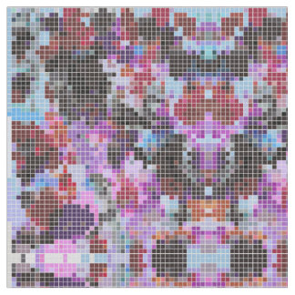 ピュアピンクルーのスクエアインクブロット ファブリック