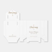 ピュアホワイト金ゴールドクロス《キリスト教》洗礼式や命名式パーティーありがとう フェイバーボックス (折り畳みなし)