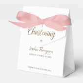 ピュアホワイト《キリスト教》洗礼式や命名式金ゴールドクロスサンキュー フェイバーボックス (正面サイド)