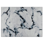 ピュアマーブルブルーホワイトグレーパターンのカスタム カッティングボード (正面)