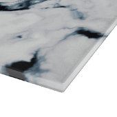 ピュアマーブルブルーホワイトグレーパターンのカスタム カッティングボード (角)