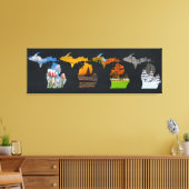 ピュアミシガンフォーシーズンズ キャンバスプリント (インサイチュ (リビング))