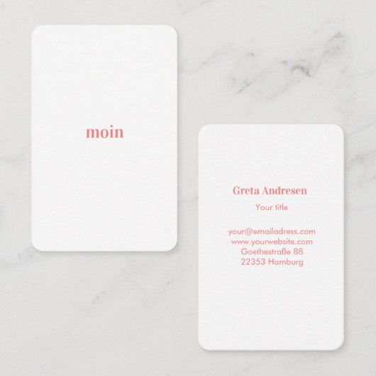 ピュアムーイン/ハロー 名刺 (正面/裏面)