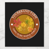 ピュアメープルシロップテンプレート ワインラベル (シングルラベル)