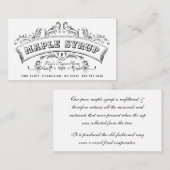 ピュアメープルシロップ古いスファッションドクロール 名刺 (正面/裏面)