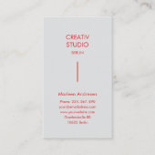 ピュアモダングレー赤 名刺 (正面)