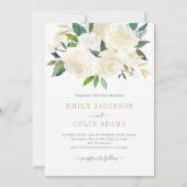 ピュアラブウォーター色フローラ結婚式招待状PLC サンキューカード (正面)