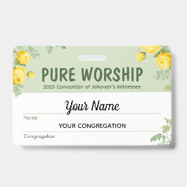 ピュア崇拝2025年大会 | JW名 バッジ