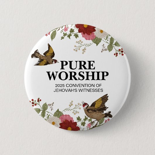 ピュア崇拝2025年大会JWギフトピン 缶バッジ (正面)