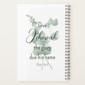 ピュア礼拝2面ノートブックユーカリ ノートブック (裏面)