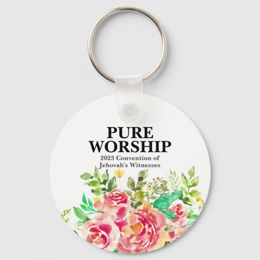 ピュア礼拝2025大会JWギフトキーチェーン キーホルダー (正面)