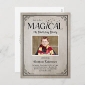 ピュア魔法誕生日ハロウィーン招待状はがき シーズンポストカード (正面/裏面)