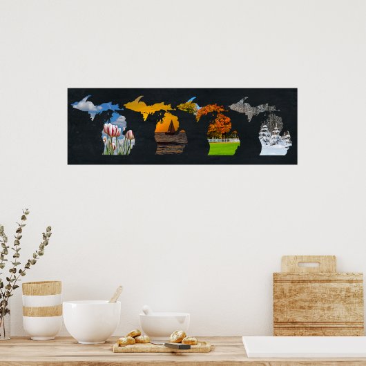 ピュア・ミシガン・シーズンズのアートワーク・ポスター ポスター (キッチン)