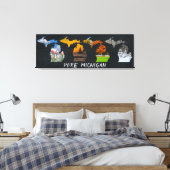 ピュア・ミシガン・シーズンズ・アートワーク・キャンバス・プリント キャンバスプリント (インサイチュ (寝室))