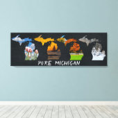 ピュア・ミシガン・シーズンズ・アートワーク・キャンバス・プリント キャンバスプリント (インサイチュ (ウッドフロア))