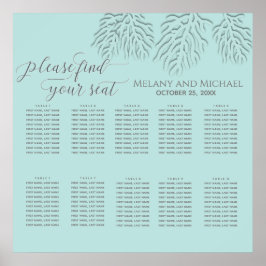 ピュリスト青いエンボスロマンチックなサンゴの書 ポスター