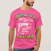 ピューおもしろいピワーガン弾薬愛好家の解剖学 Tシャツ (正面)