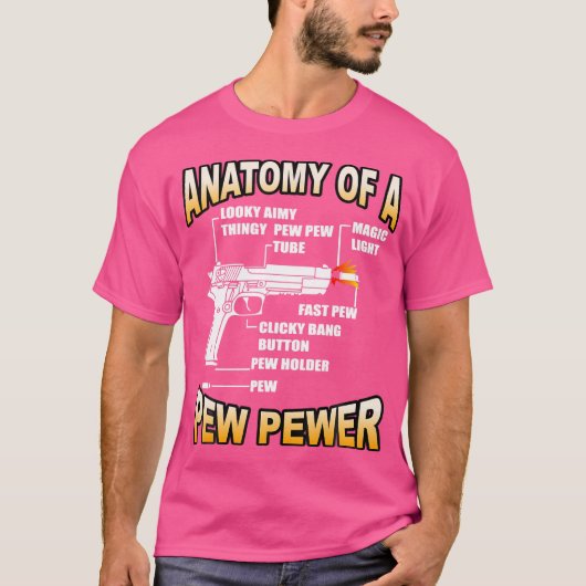 ピューおもしろいピワーガン弾薬愛好家の解剖学 Tシャツ (正面)