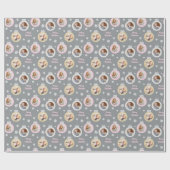 ピューエレガントター写真オーナメントカスタムクリスマス ラッピングペーパー (フラット)