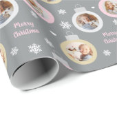 ピューエレガントター写真オーナメントカスタムクリスマス ラッピングペーパー (ロールコーナー)