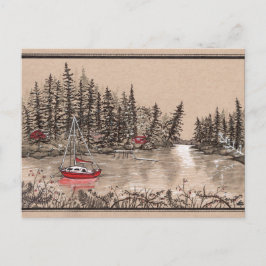 ピューゲットサウンド赤い帆船、鍵半島 ポストカード