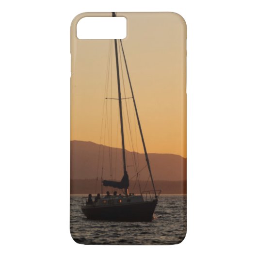 ピュージェット湾の日の入りとヨット Case-Mate iPhoneケース (裏面)