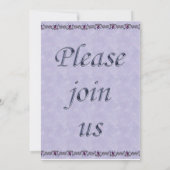 ピューターと紫の結婚宝石 招待状 (裏面)