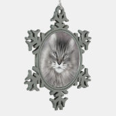 ピューターの雪片のオーナメント スノーフレークピューターオーナメント (左)