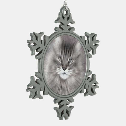 ピューターの雪片のオーナメント スノーフレークピューターオーナメント (左)