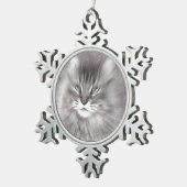 ピューターの雪片のオーナメント スノーフレークピューターオーナメント (右)