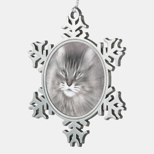 ピューターの雪片のオーナメント スノーフレークピューターオーナメント (右)