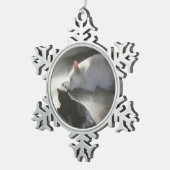 ピューターの雪片のオーナメント スノーフレークピューターオーナメント (右)