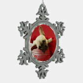 ピューターの雪片DIYの写真 スノーフレークピューターオーナメント (左)