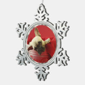 ピューターの雪片DIYの写真 スノーフレークピューターオーナメント (右)